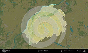 powiat chelminski highlighted, Poland. OpenStreetMap Humanitarian photo
